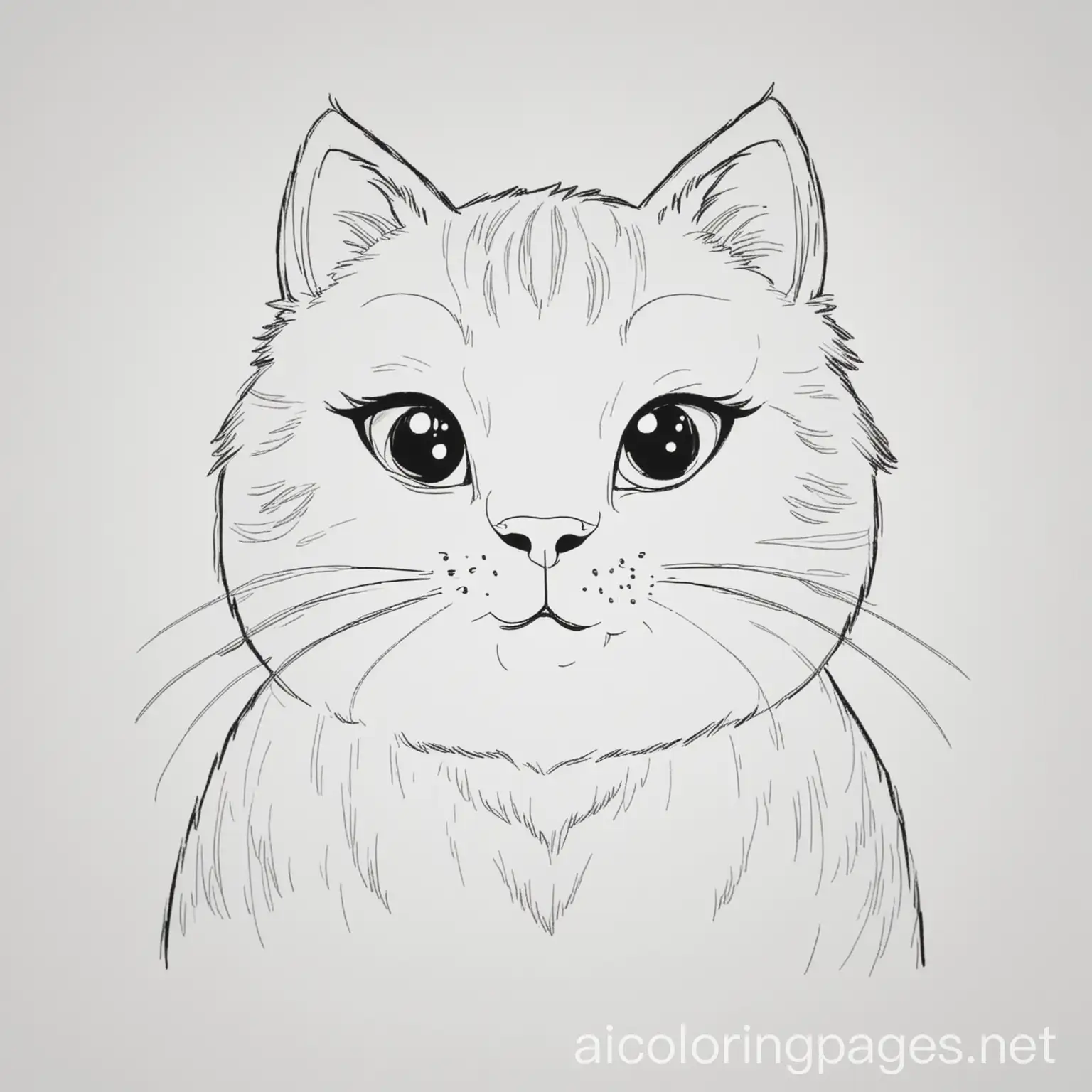 Big-Happy-Cat-Coloring-Page-with-Ample-White-Space