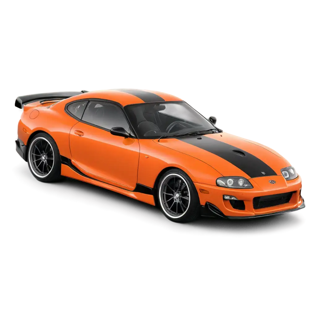 Toyota-Supra-Orange-Color-Old-PNG-Image-Classic-Car-Revival-in-HighQuality-Format