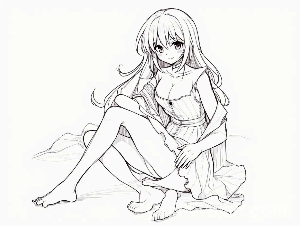 Linear-Anime-Sketch-of-Dynamic-Character-in-Action