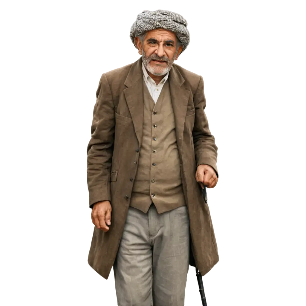 Kurdish-Old-Man-PNG-Image-Capturing-Wisdom-and-Heritage-in-Digital-Art