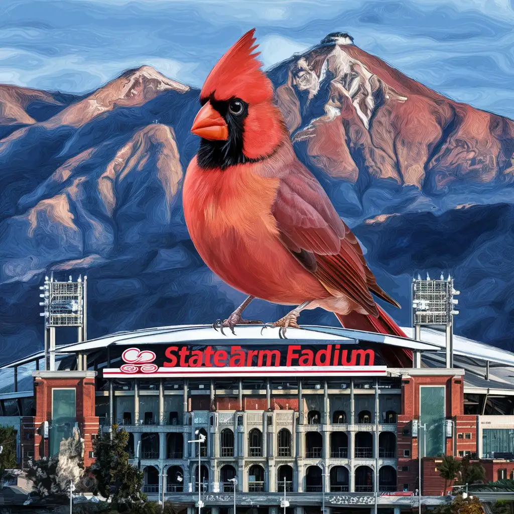 Ultimate Cardinal at State Farm Stadium with San Francisco Peaks