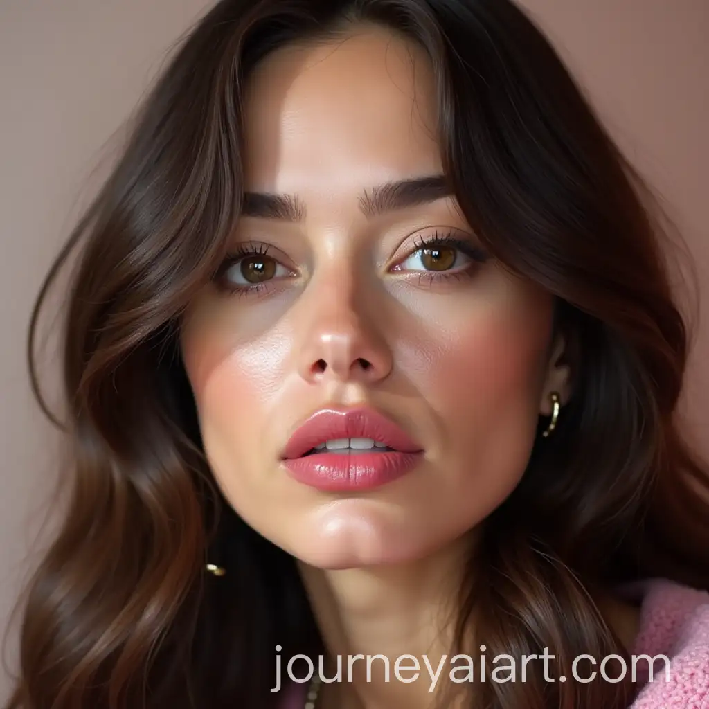 Dakota-Johnson-with-Soft-Pink-Lips-Portrait