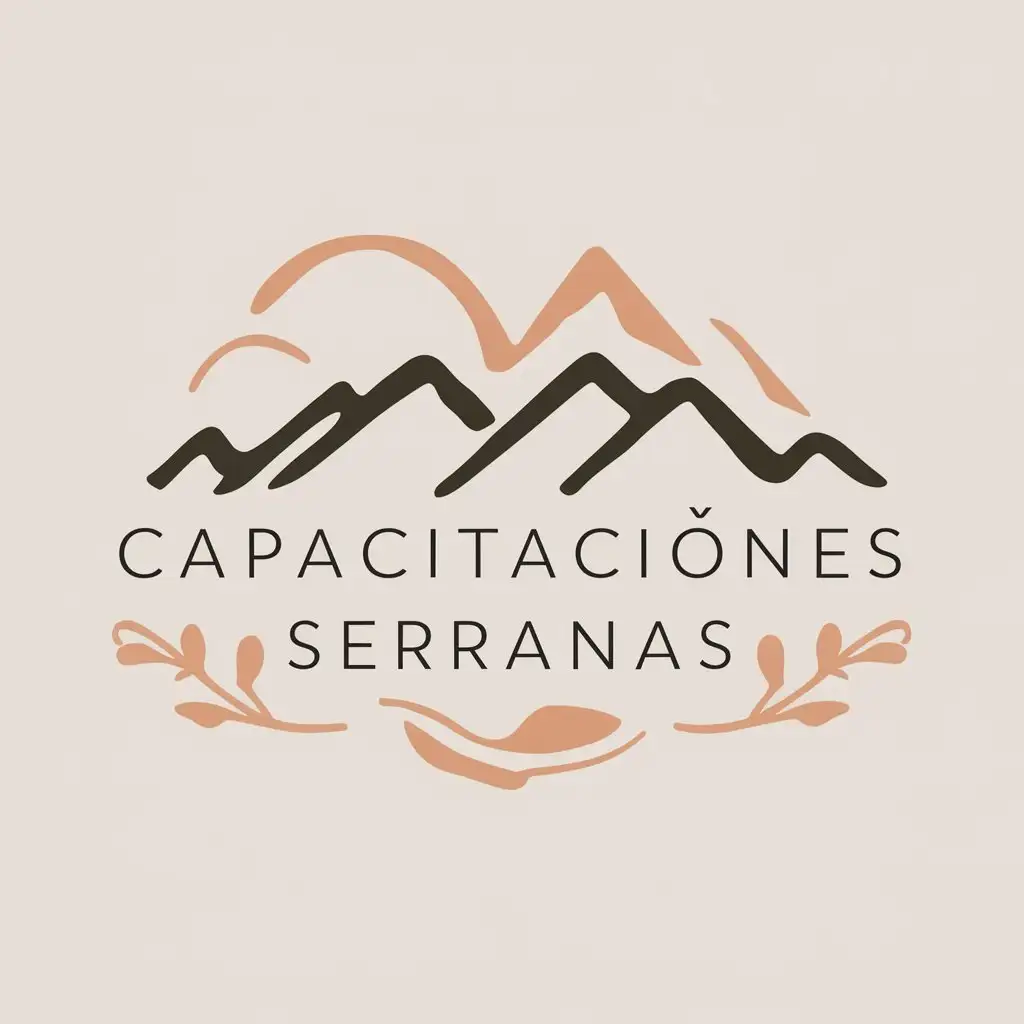 LOGO Design for Capacitaciones Serranas Earth Tones Minimalist Mountains in the Background for Education Industry