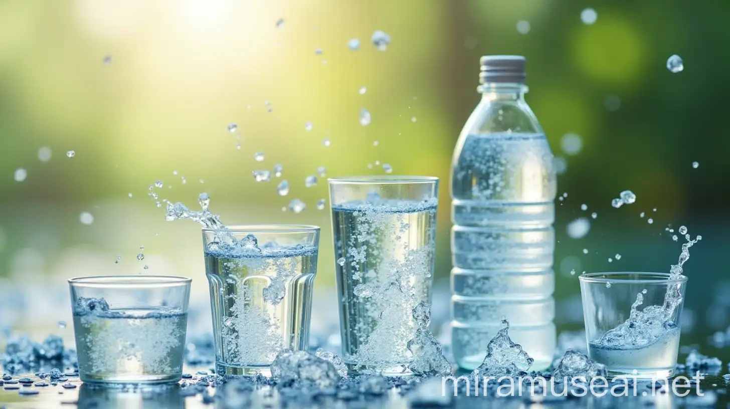 Refreshing Alkaline Mineral and Spring Water in Natural Setting