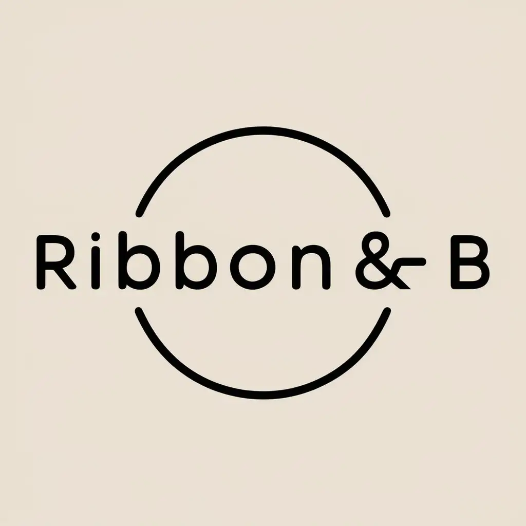 LOGO Design for RibbonB Minimalistic Circle Vector Logo Design