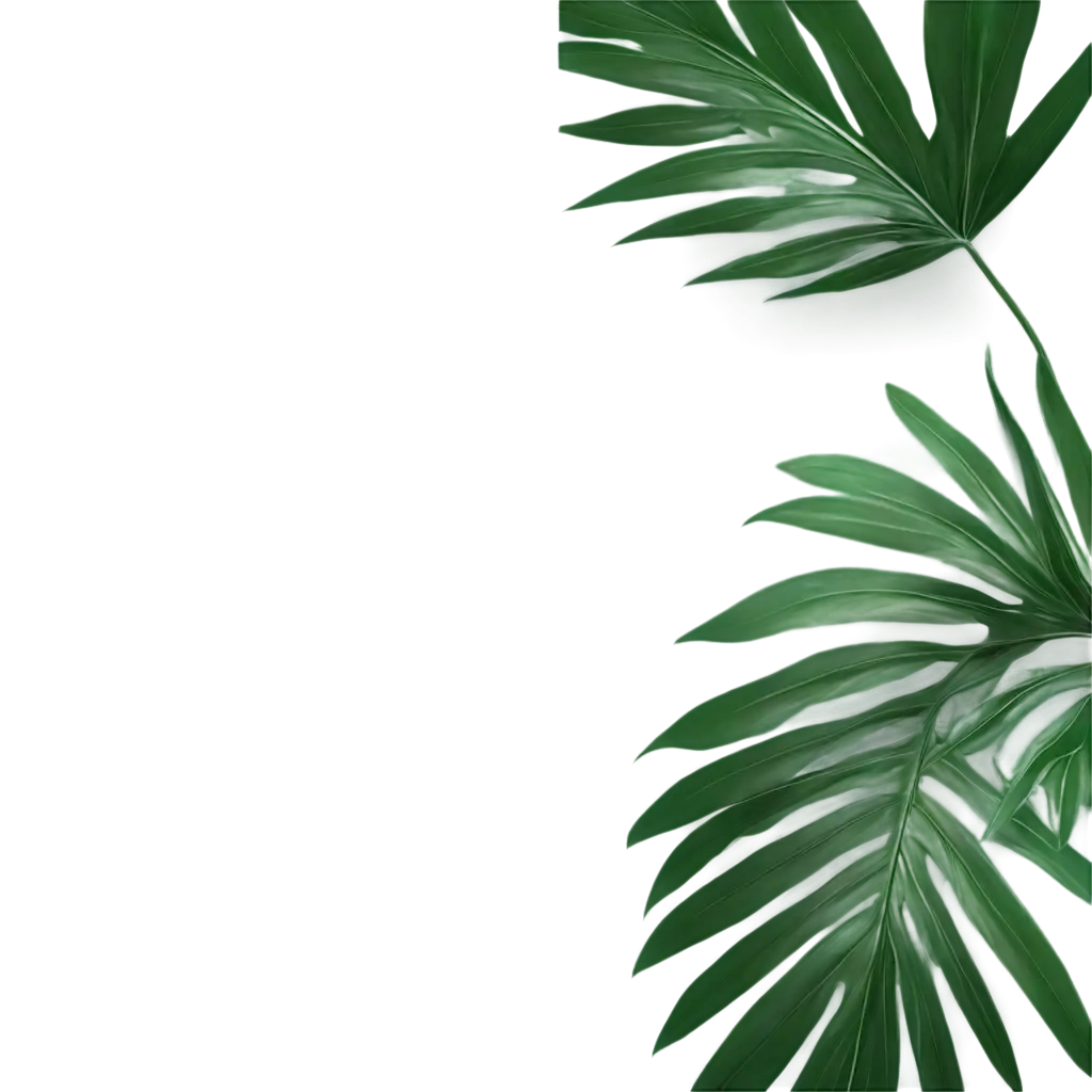 3D-Render-PNG-of-Abstract-Green-Background-with-Palm-Leaf-Shadow-for-Product-Presentation