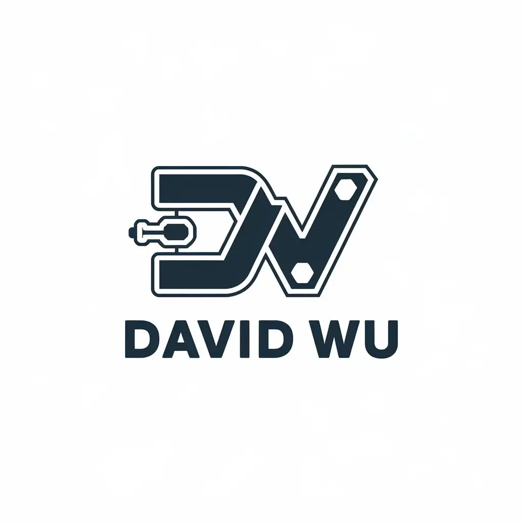 LOGO-Design-for-David-Wu-Modern-Tech-Industry-Symbol