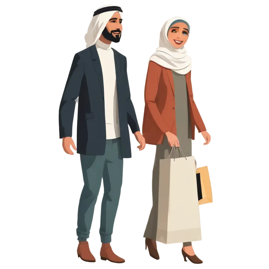 Happy-Arab-Muslim-Family-Shopping-in-Store-HighQuality-PNG-Image-for-Versatile-Use