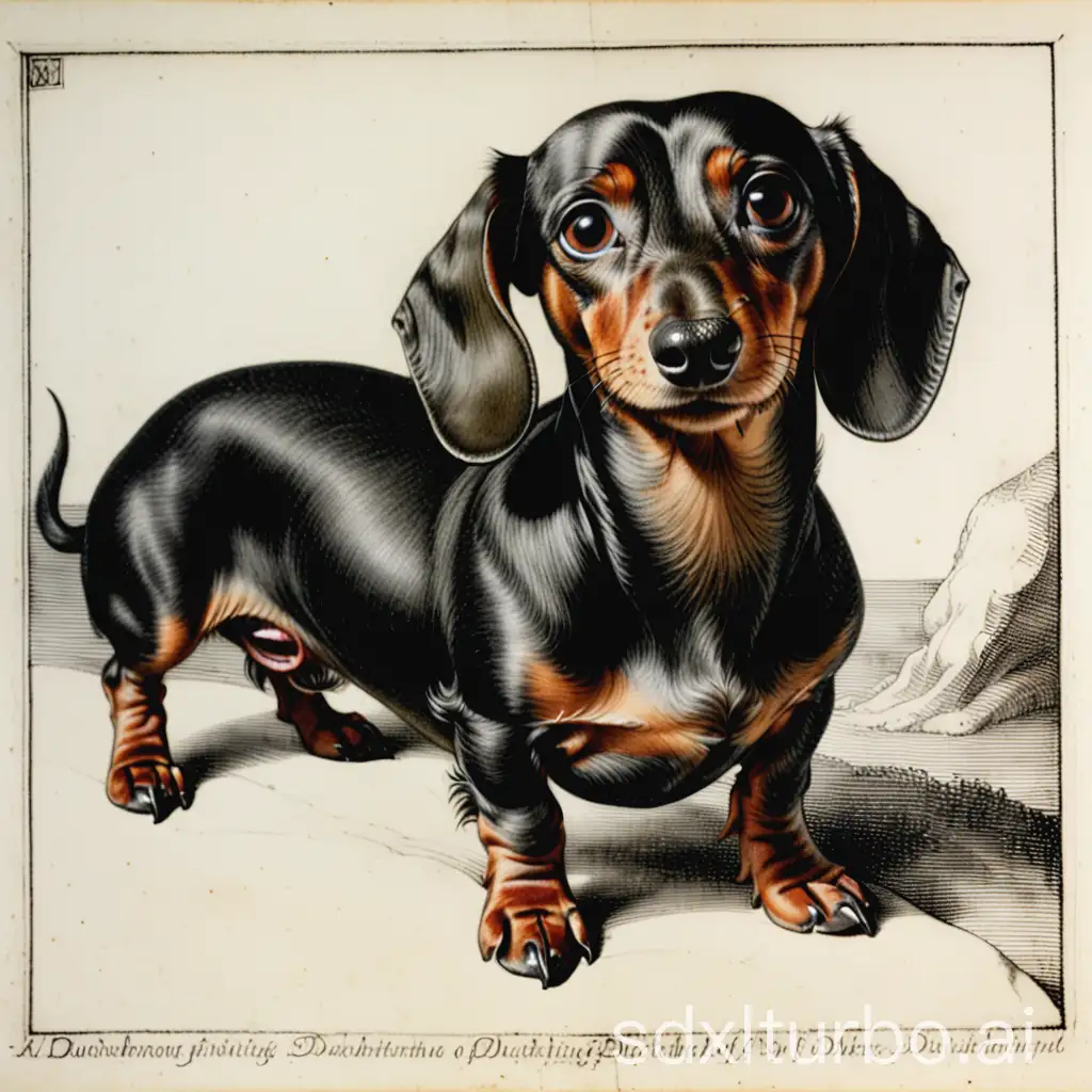 DurerStyle-Etching-of-a-Dachshund-Dog