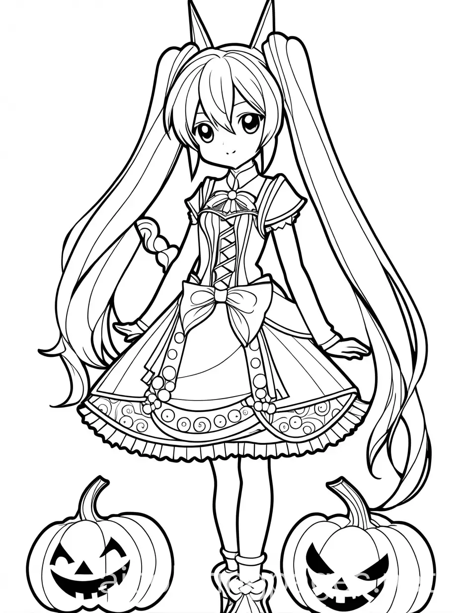 Hatsune-Miku-Holiday-Coloring-Page-with-Halloween-or-Christmas-Theme