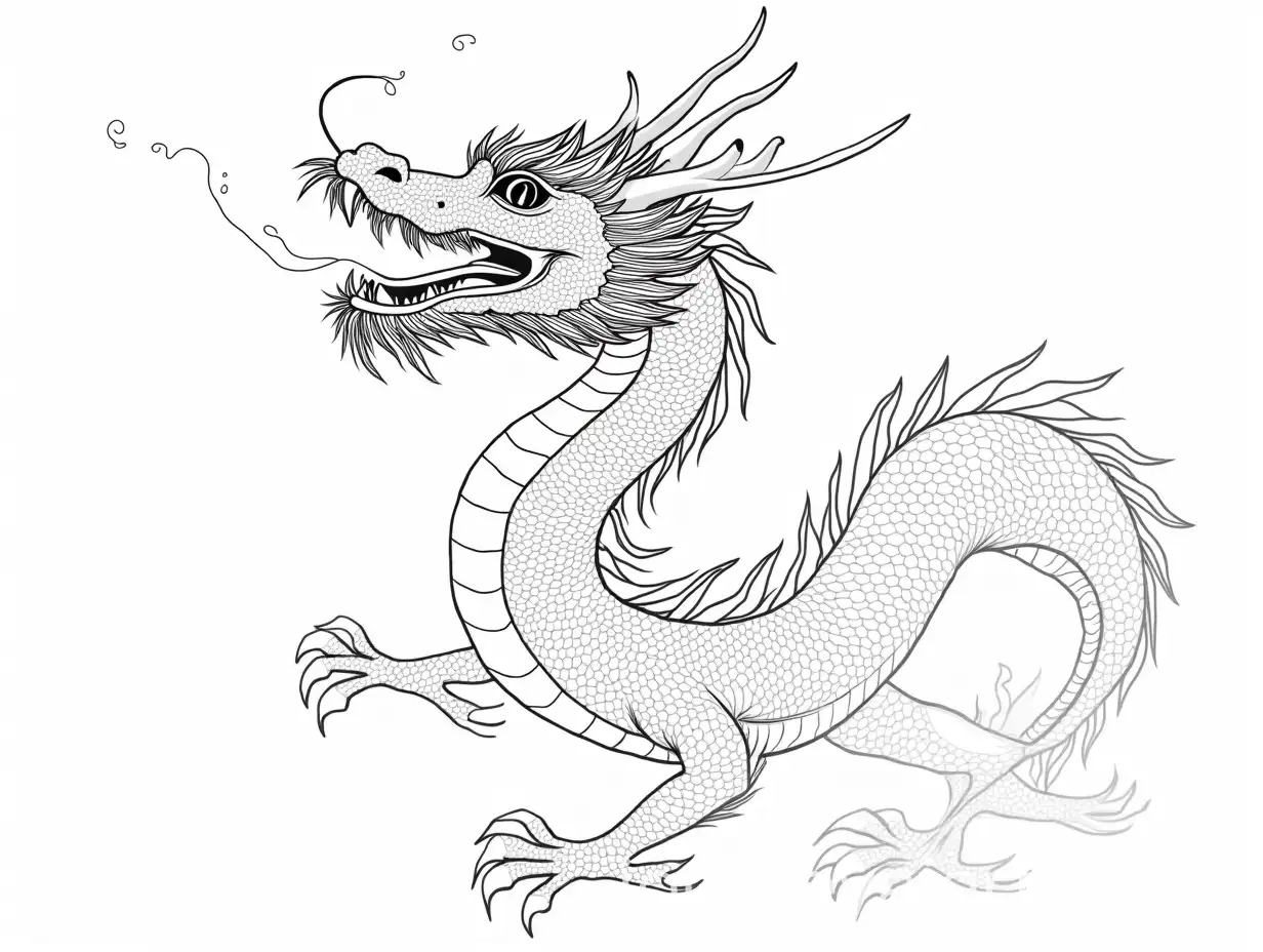 Chinese-Mythical-Dragon-in-Crisp-Line-Art-Style