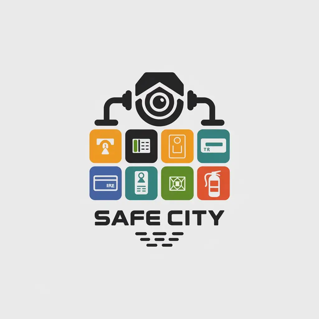 LOGO Design For SAFE CITY Minimalist Security Equipment Supplier Logo