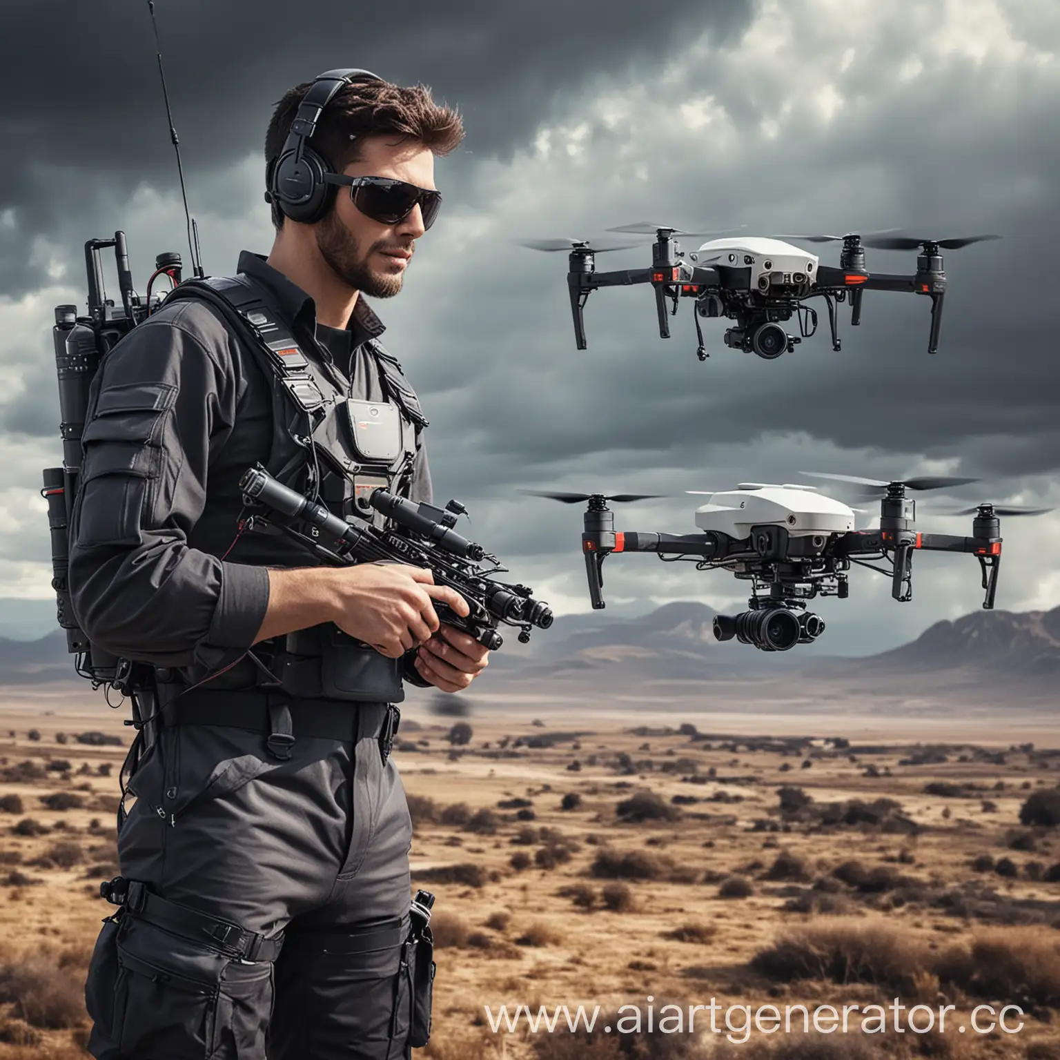 Futuristic-Drone-Operator-in-Action