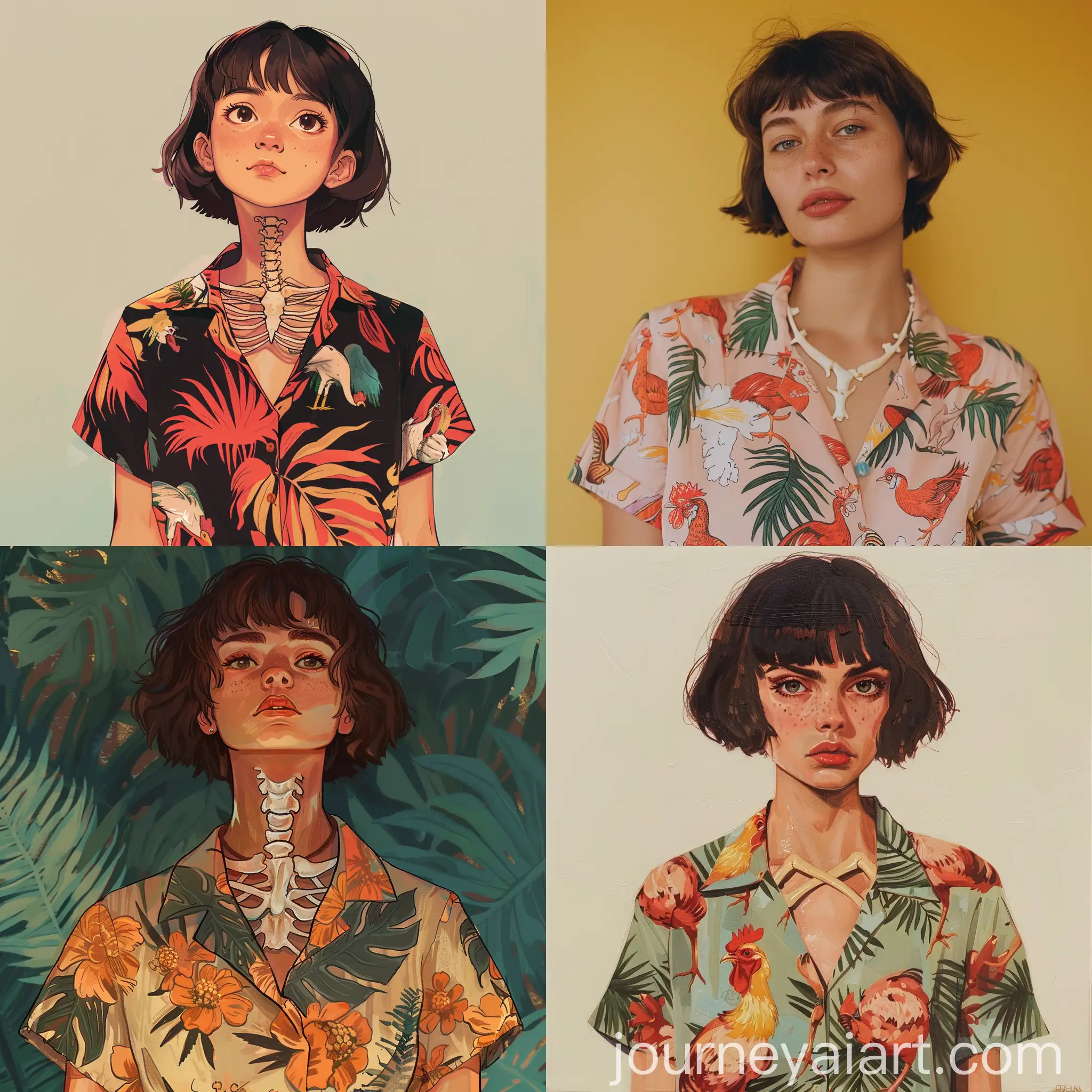 Girl-in-Hawaiian-Shirt-with-Chicken-Bone-Necklace-Missing-Hand