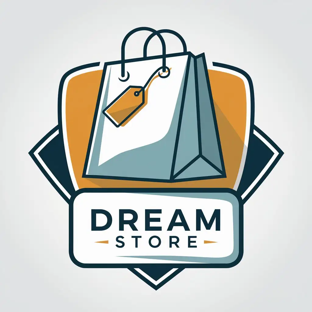 LOGO Design for Dream Store Online Purchase Session with Modern and Clean Aesthetic