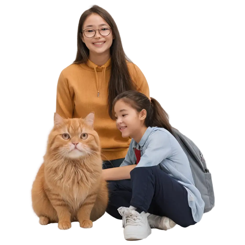 Cat-with-Student-PNG-Image-for-Educational-and-Creative-Purposes