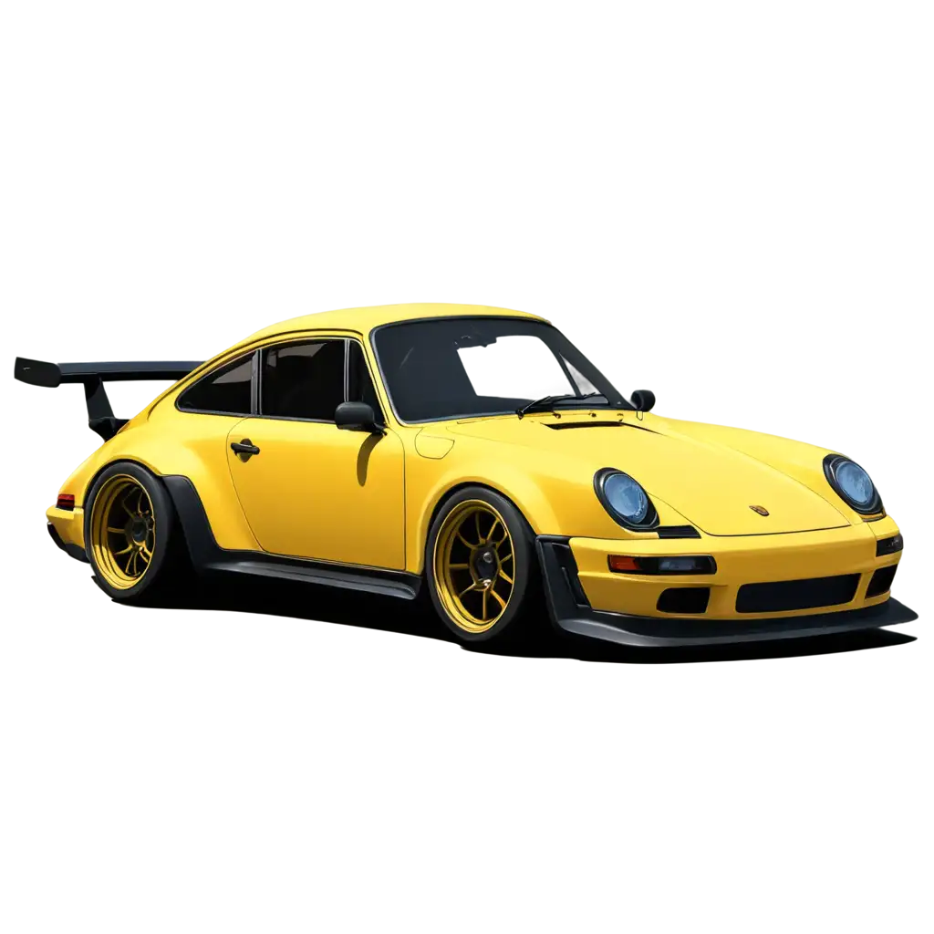 HighQuality-PNG-of-Retro-AnimeStyle-Yellow-Porsche-RWB-for-Visual-Impact