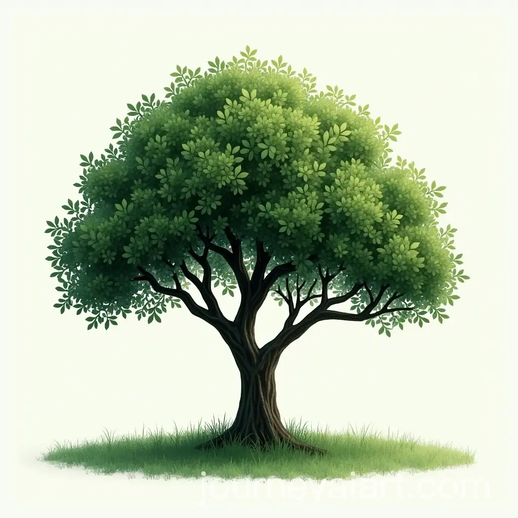 Three-Colorful-Trees-in-Green-Black-and-White