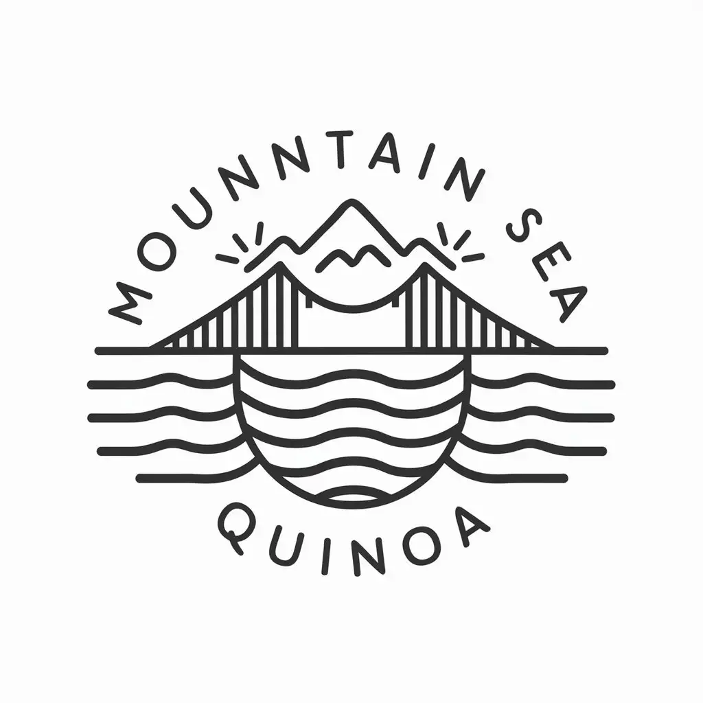 LOGO-Design-For-Mountain-Sea-Quinoa-Mountain-Water-and-Bridge-Theme