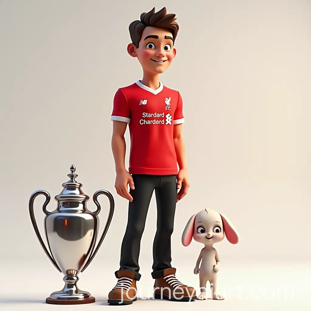 YoungAI-Image-Prompt-Expansion-Man-in-Red-Liverpool-Shirt-Standing-Next-to-Premier-League-Cup-on-Facebook-Profile-Page
