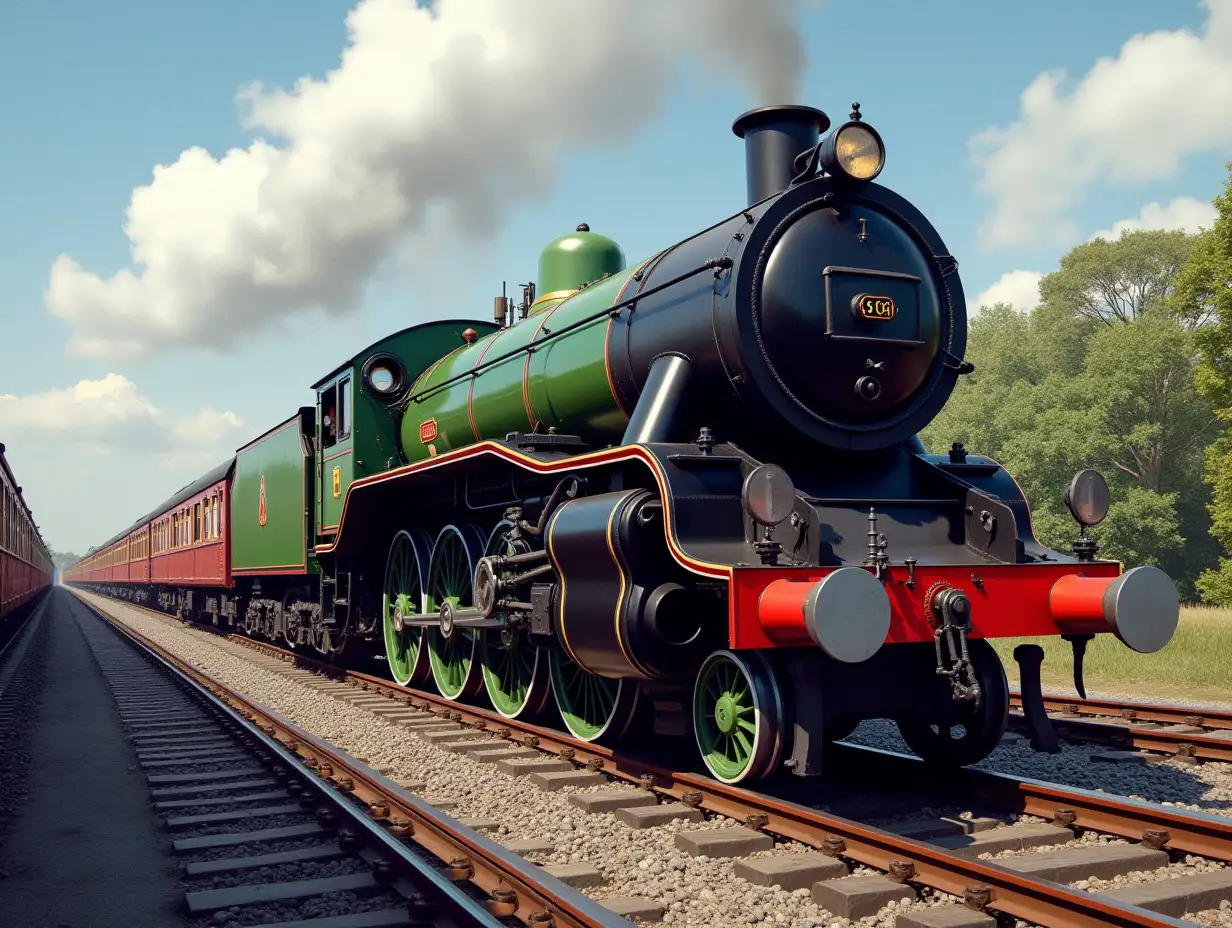 Create a high-resolution realistic image in 4k resolution Anthony Burton Locomotive