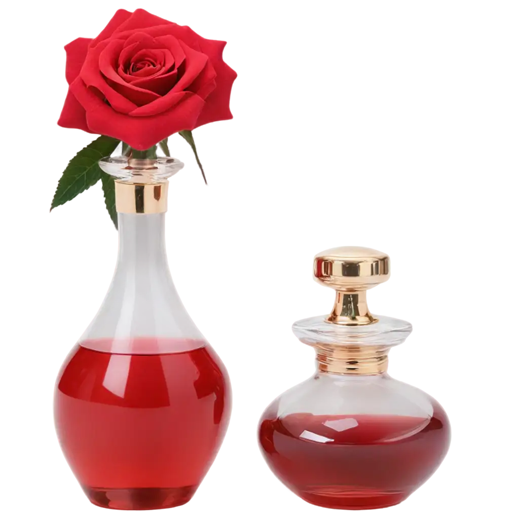 Rose-Perfume-Transparent-Bottle-PNG-with-Red-Liquid-HighQuality-Image-for-Digital-Use