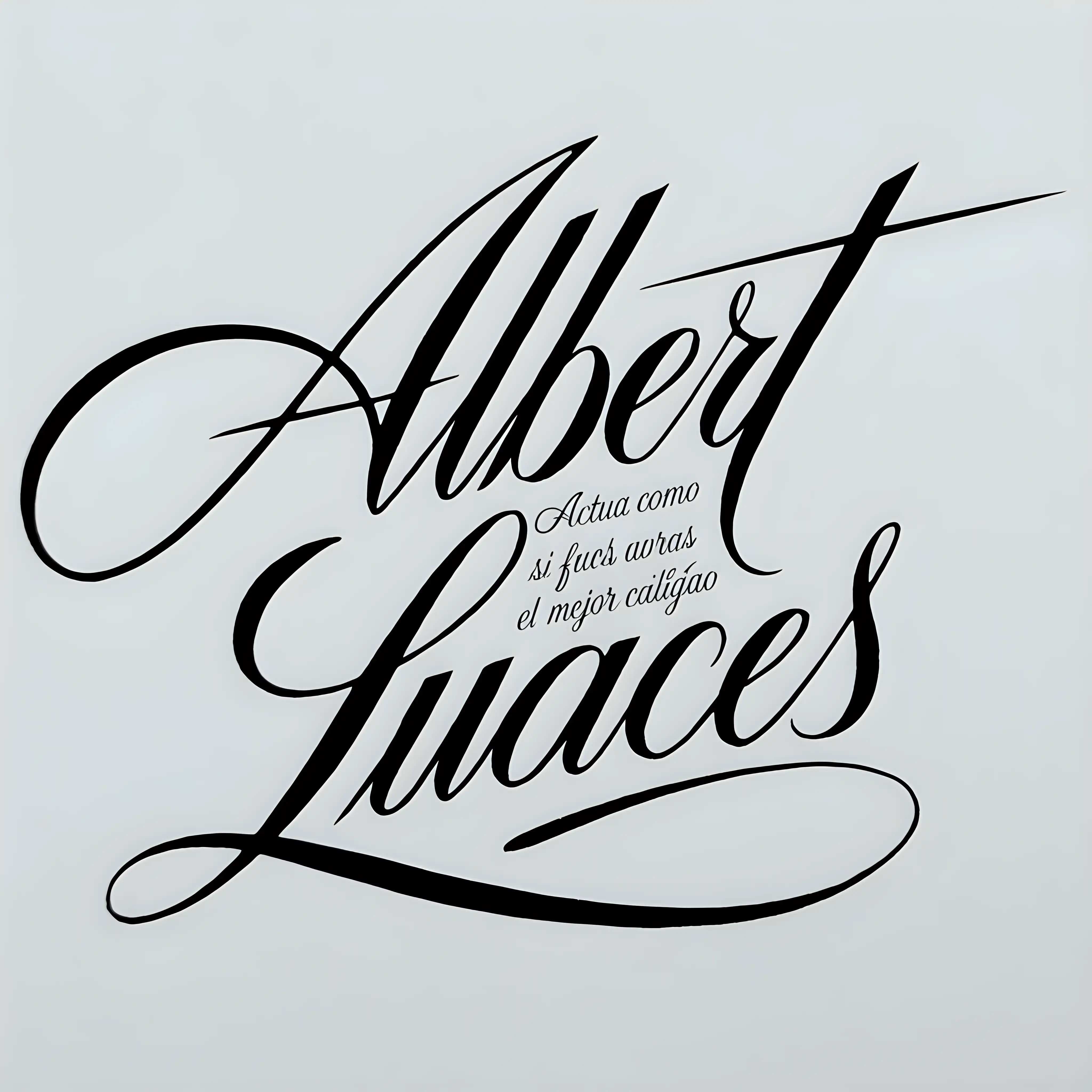 Elegant Cursive Signature of Albert Luaces