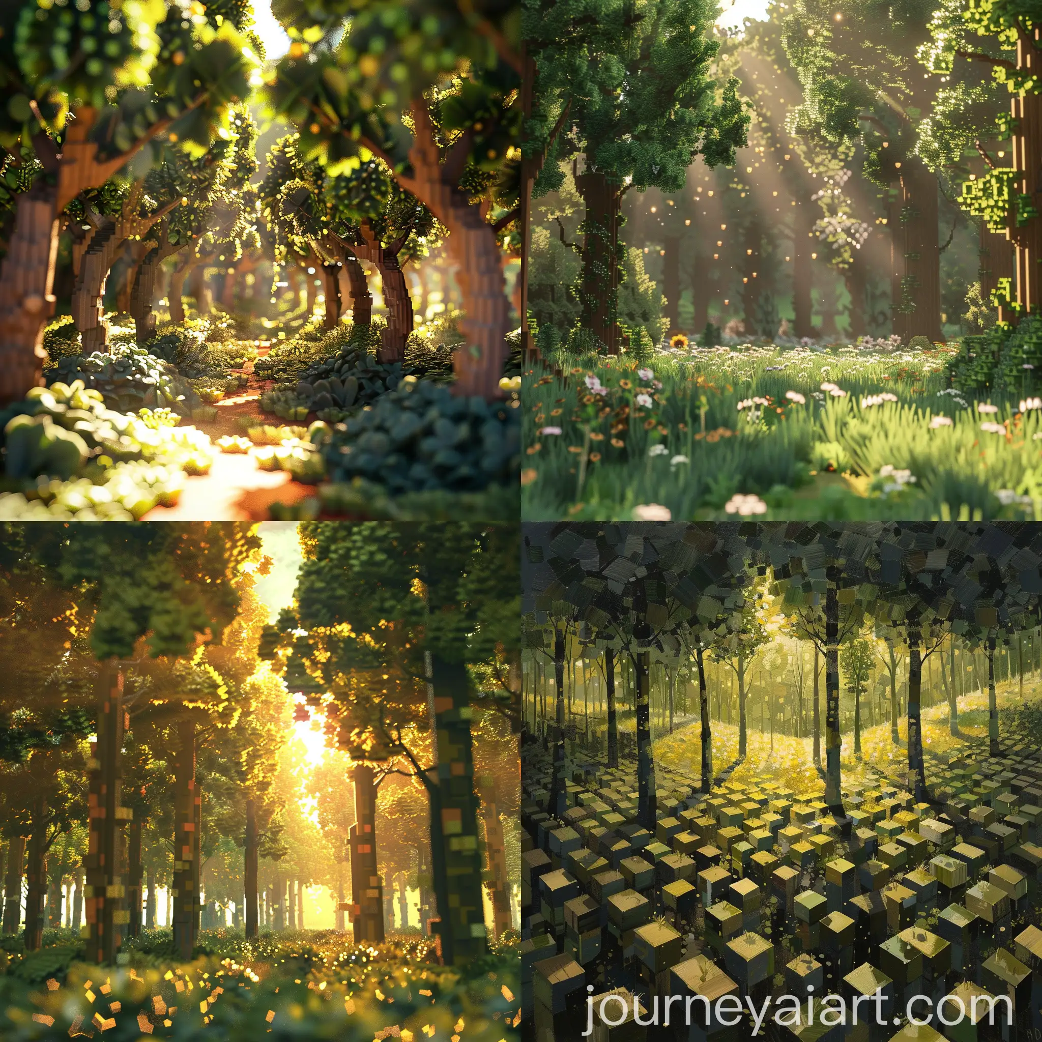 Cubic-Trees-in-Sunny-Woods-Landscape