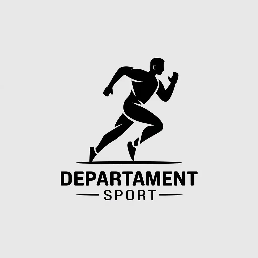 LOGO Design for Departament Sport Man Running Symbol for Sports Fitness Industry