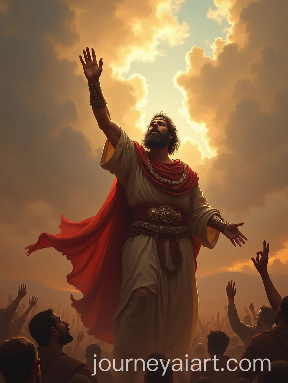 Nimrod-Raising-Hand-in-Defiance-Declaring-Power-Over-Life-and-Death