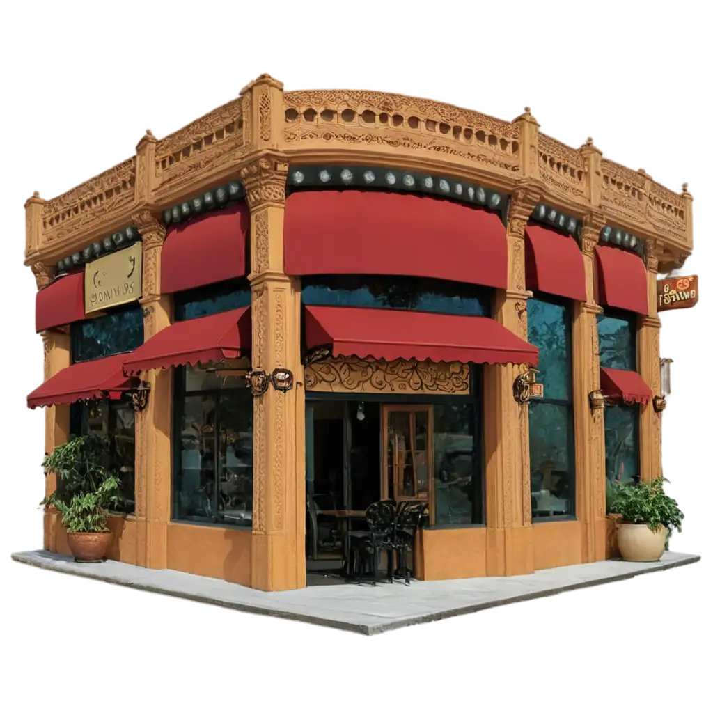 Beautiful-Indian-Restaurant-Building-Exterior-PNG-Image-for-Web-Design-Use