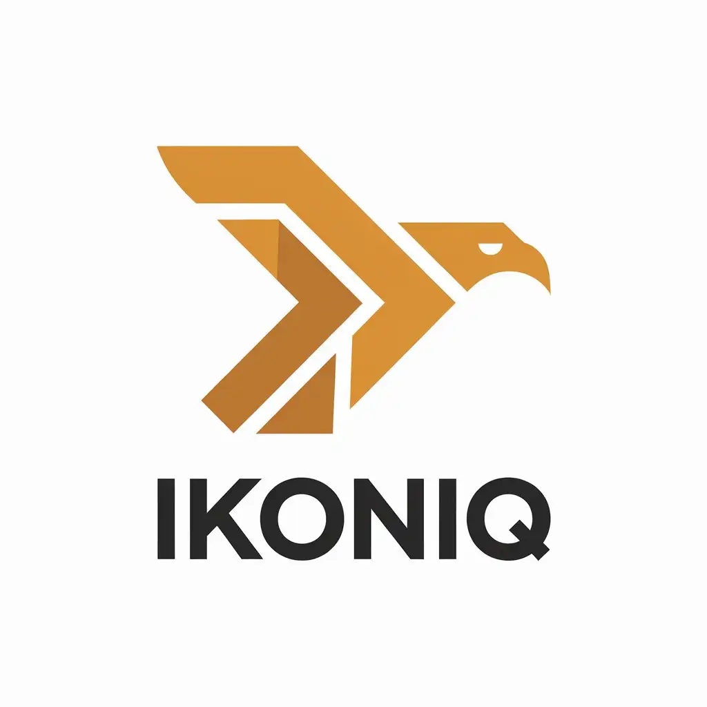 LOGO Design for ikoniq Minimalistic Eagle Symbol in Sports Fitness Industry