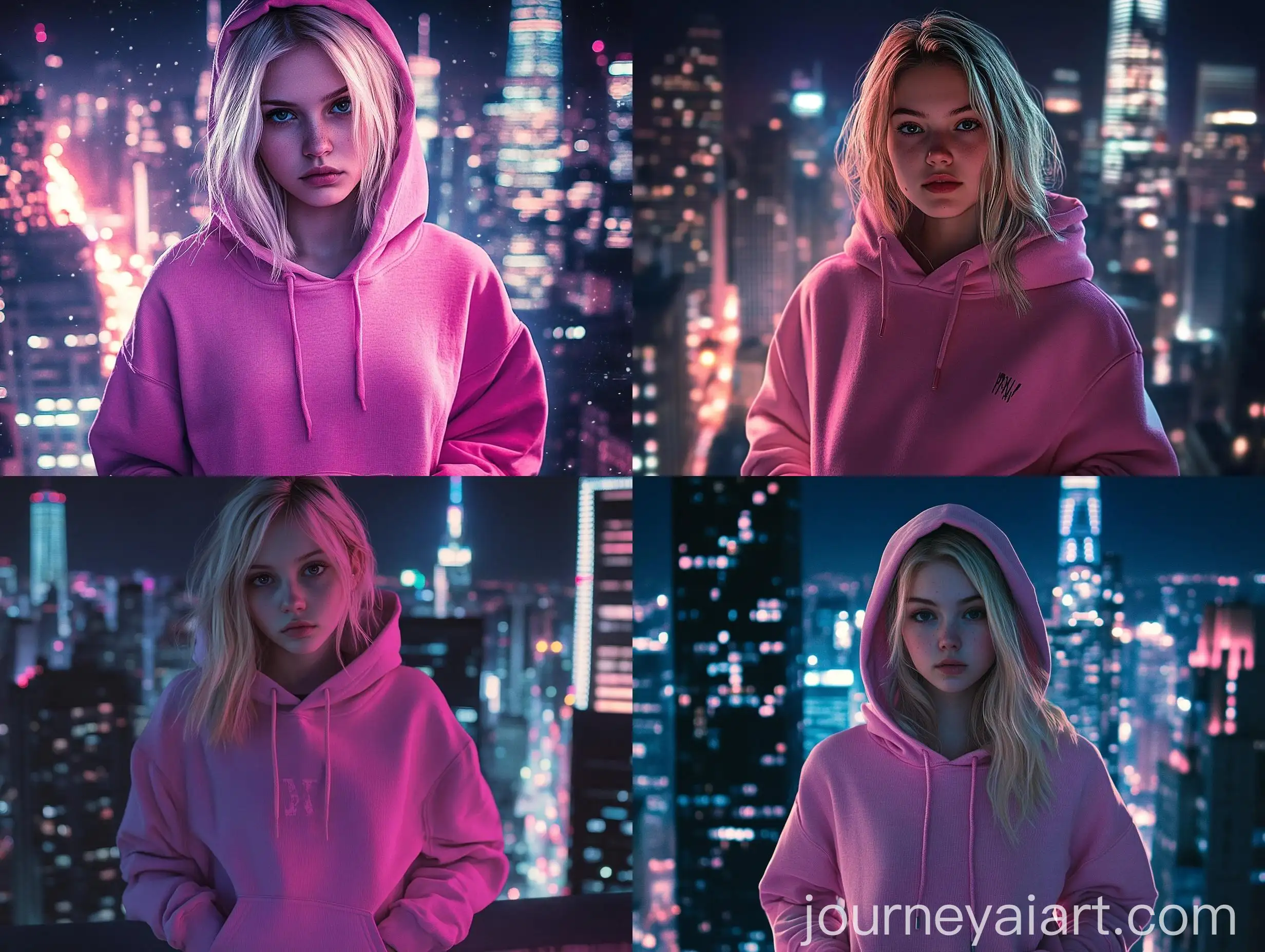 Dramatic-Night-Portrait-of-a-Russian-Blonde-Girl-in-Pink-Hoodie