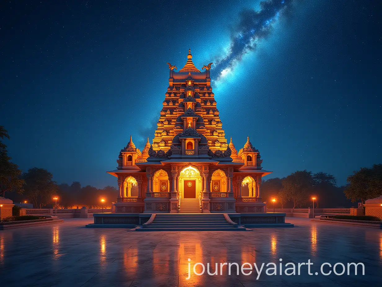Sacred-South-Indian-Temple-with-Cosmic-Universe-Background
