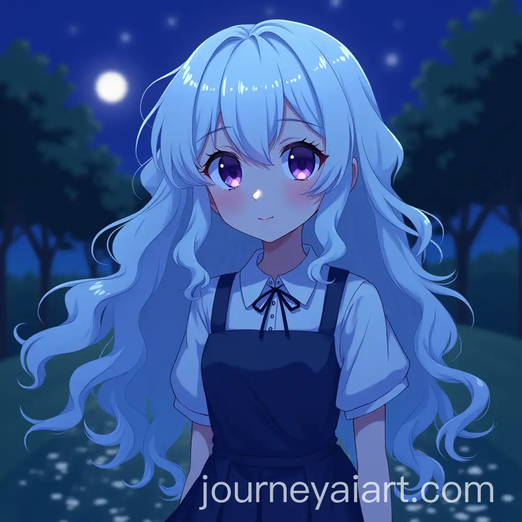 Anime-Girl-with-Dark-Violet-EyesAI-Image-Prompt-Expansion-and-Long-White-Hair-in-Moonlit-Garden