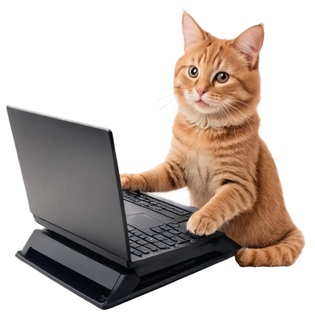 Happy-Cat-Using-Computer-PNG-A-Playful-and-Engaging-Digital-Image-for-Various-Applications