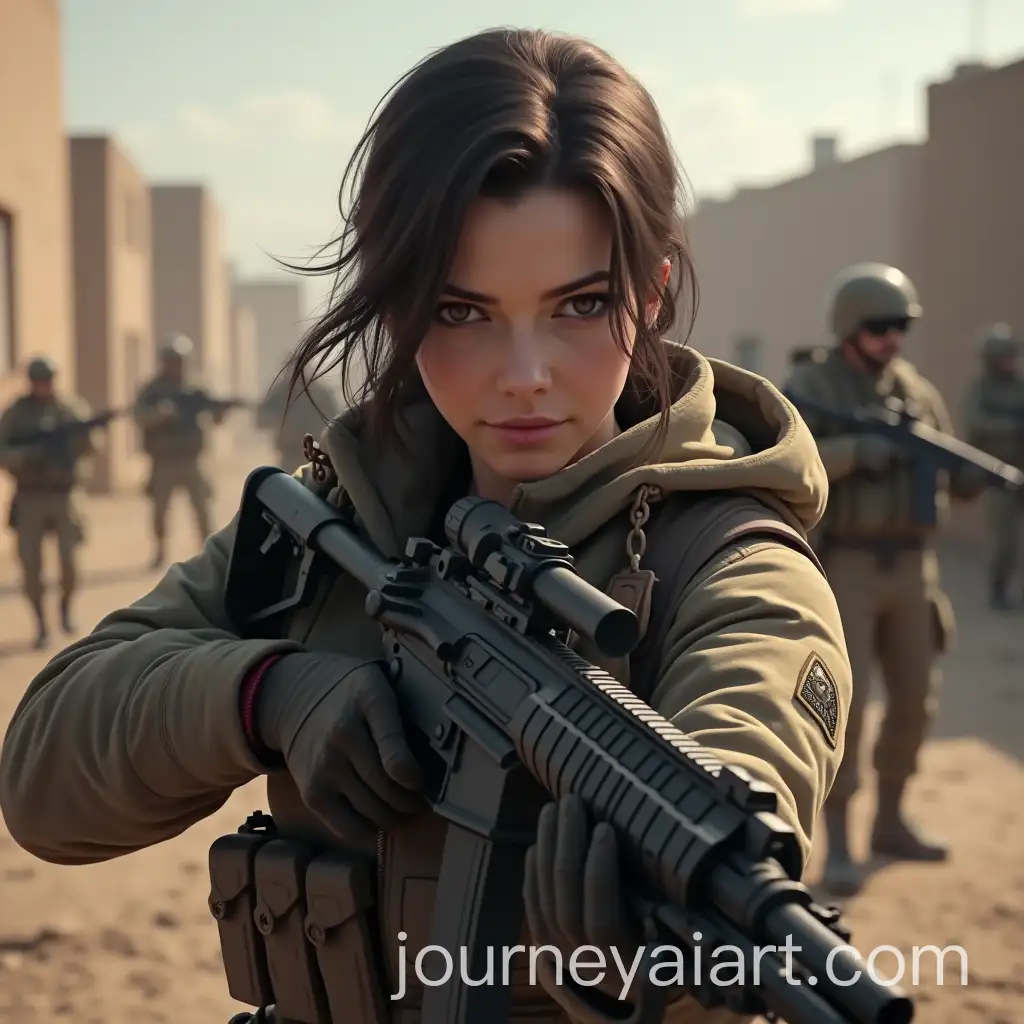 Female-Character-in-Battle-Scenario-Holding-a-Gun-Call-of-Duty-Style