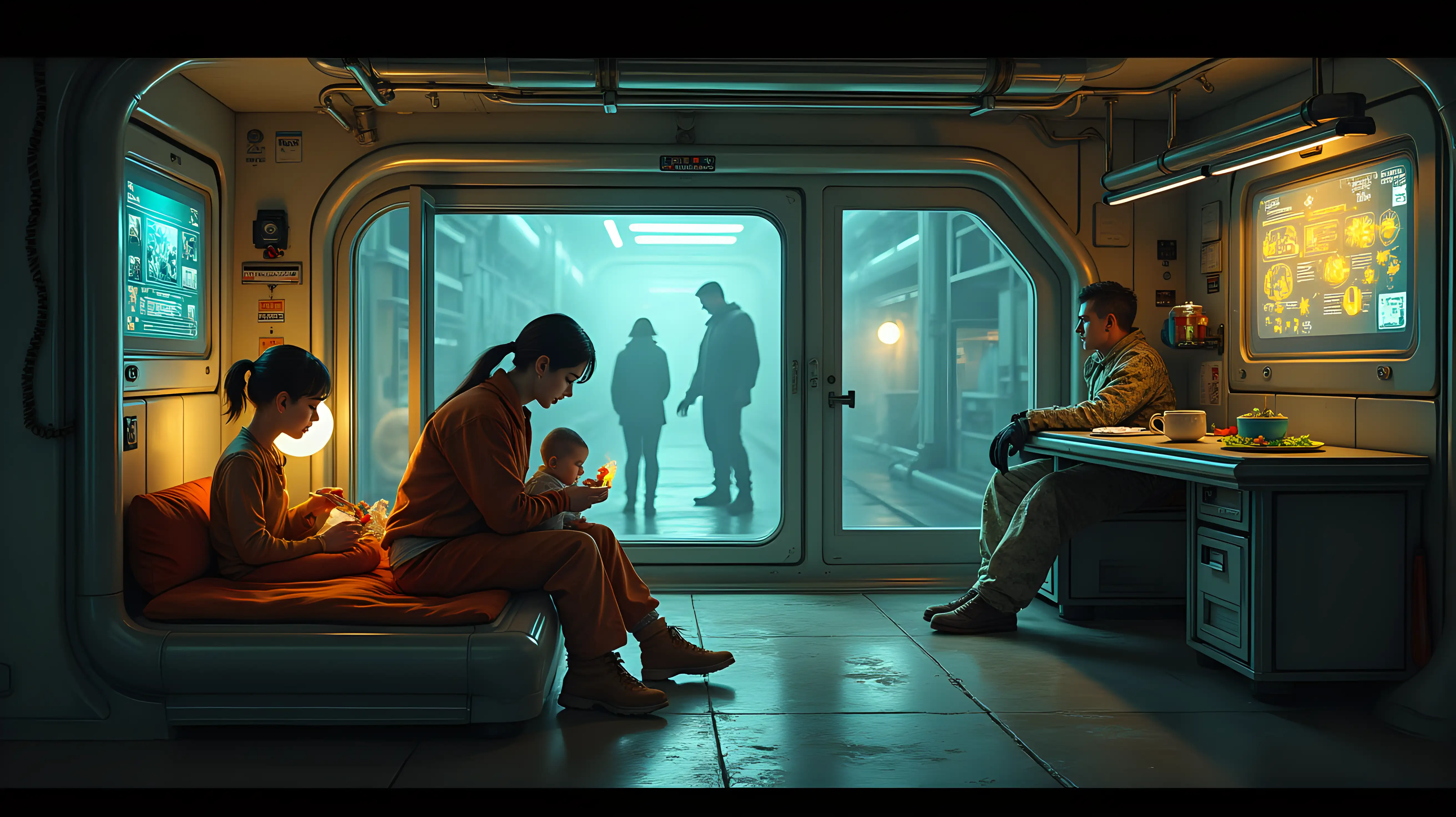 Family-Life-in-a-HighTech-SciFi-Living-Pod-at-Facility-42