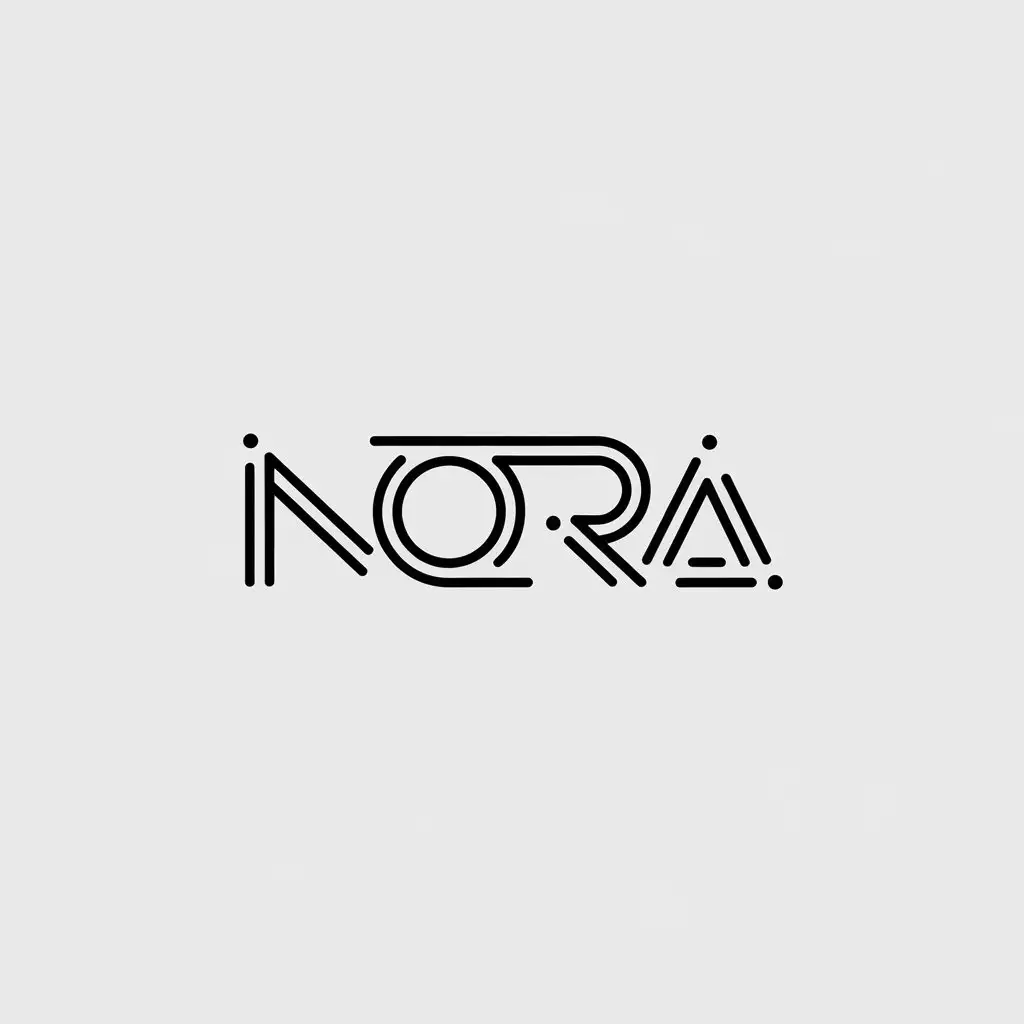 LOGO Design for Nora Minimalistic Wordmark for the Technology Industry