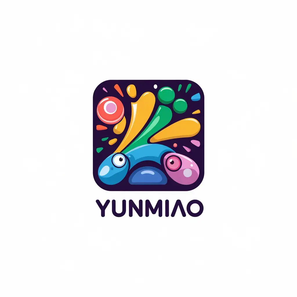 LOGO Design for YUNMIAO Bright Colorful Dynamic Wallpaper Application Theme