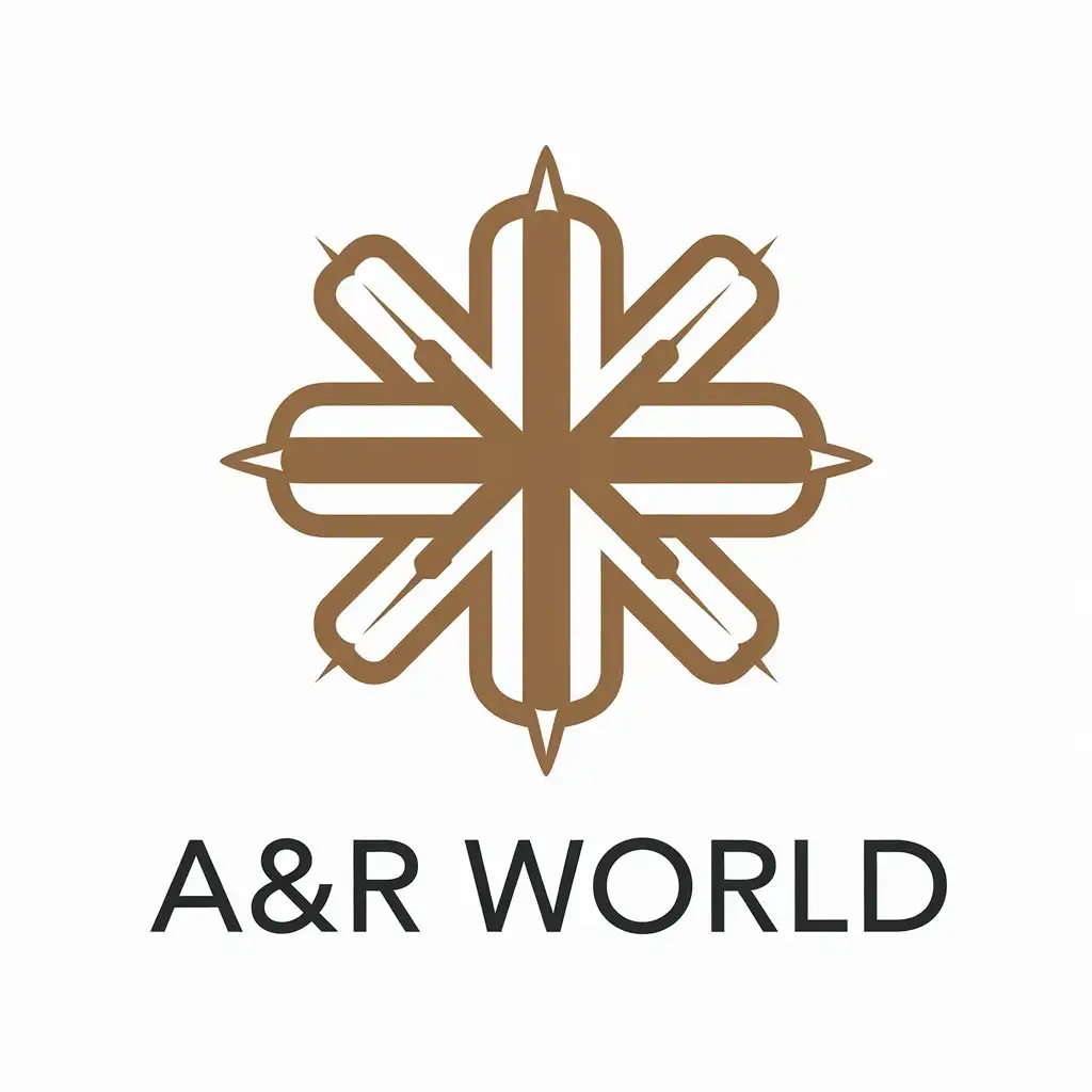 LOGO Design for AR World Vector Logo with Korona Symbol for Restaurant Industry