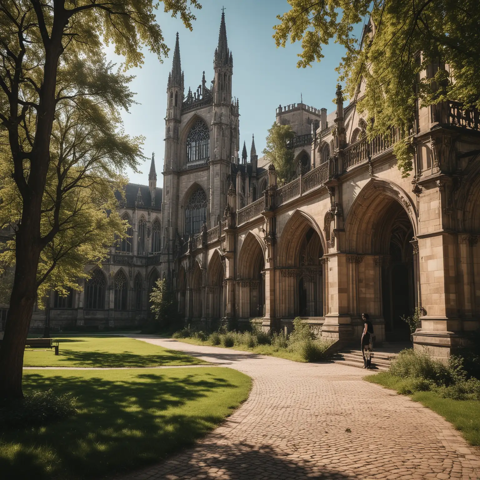 Gothic Style Universities in Pleasant Weather