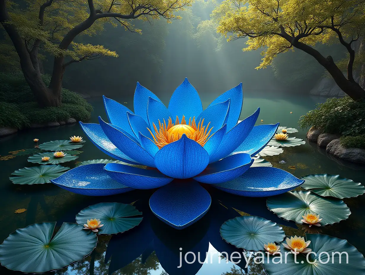 Blue-Lotus-Bower-with-Saffron-Creepers-and-Sapphire-Accents
