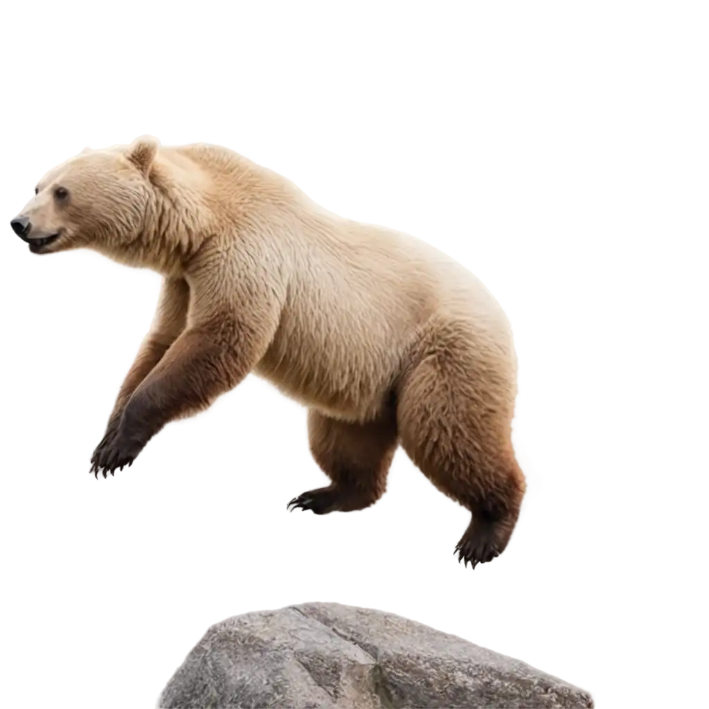 PNG-Image-Bear-Jumping-Over-Rock-Capturing-Natures-Leap-in-High-Quality