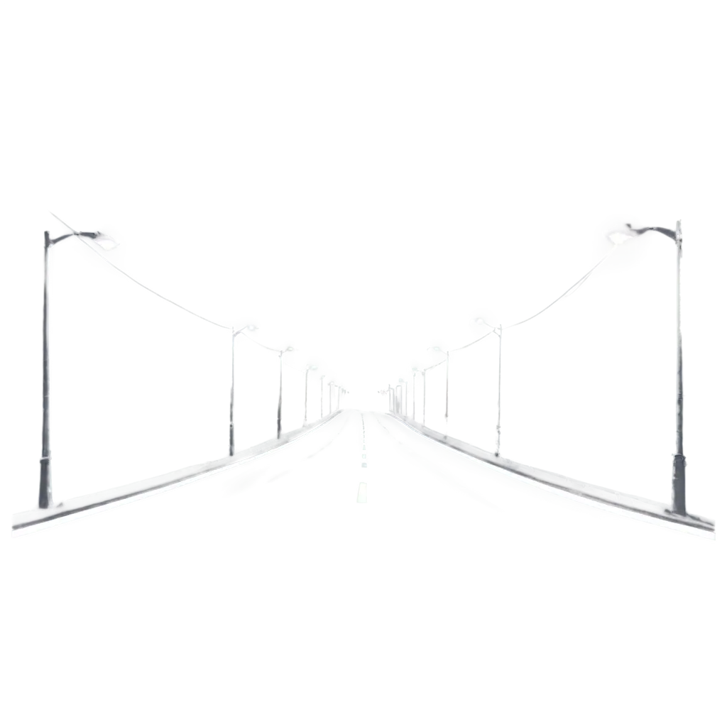 Long-Night-Road-withPNG-Image-SEO-Optimization-Street-Lights-on-Both-Sides-HighQuality-PNG-Image-for-Stunning-Visual-Impact
