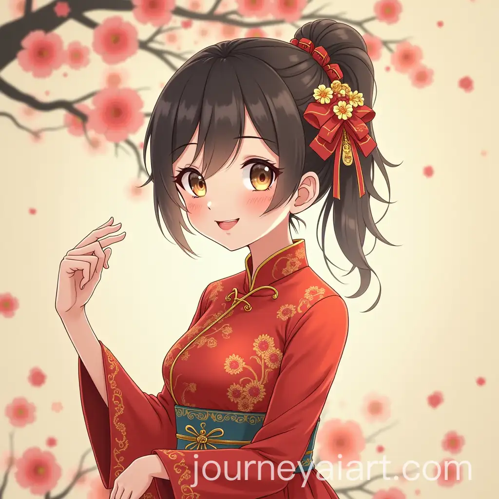 Vietnamese-Girl-in-Traditional-Fashion-Anime-Style