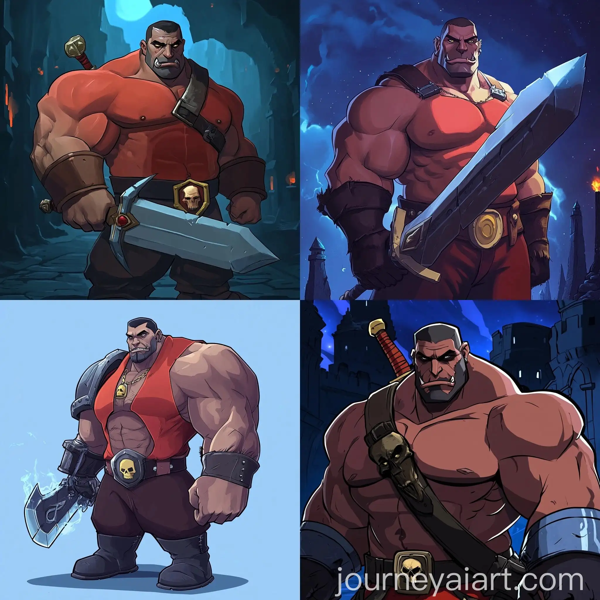 Cartoon-Style-World-of-Warcraft-Death-Knight-Brothers