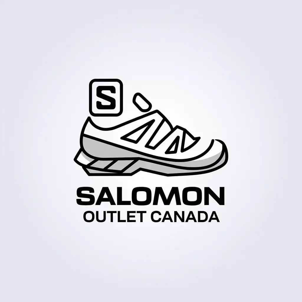 LOGO Design for Salomon Outlet Canada Minimalistic Shoe Symbol for Travel Industry