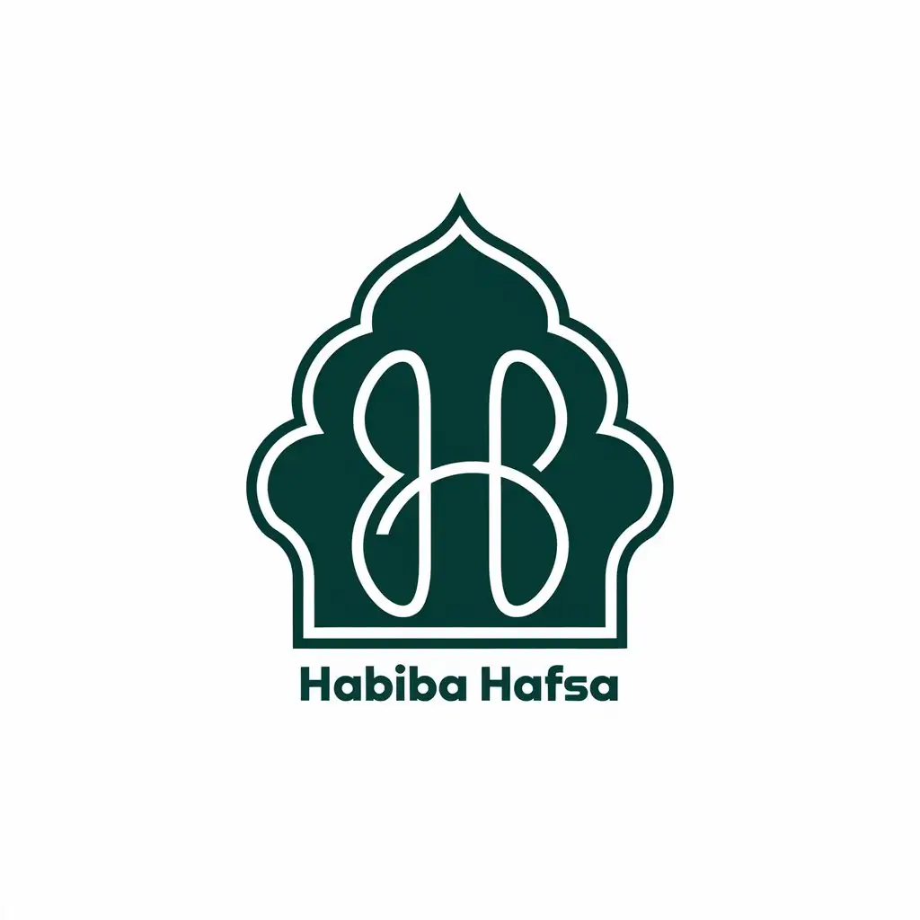 LOGO Design for Habiba Hafsa Vector Logo with H Symbol and Clear Background