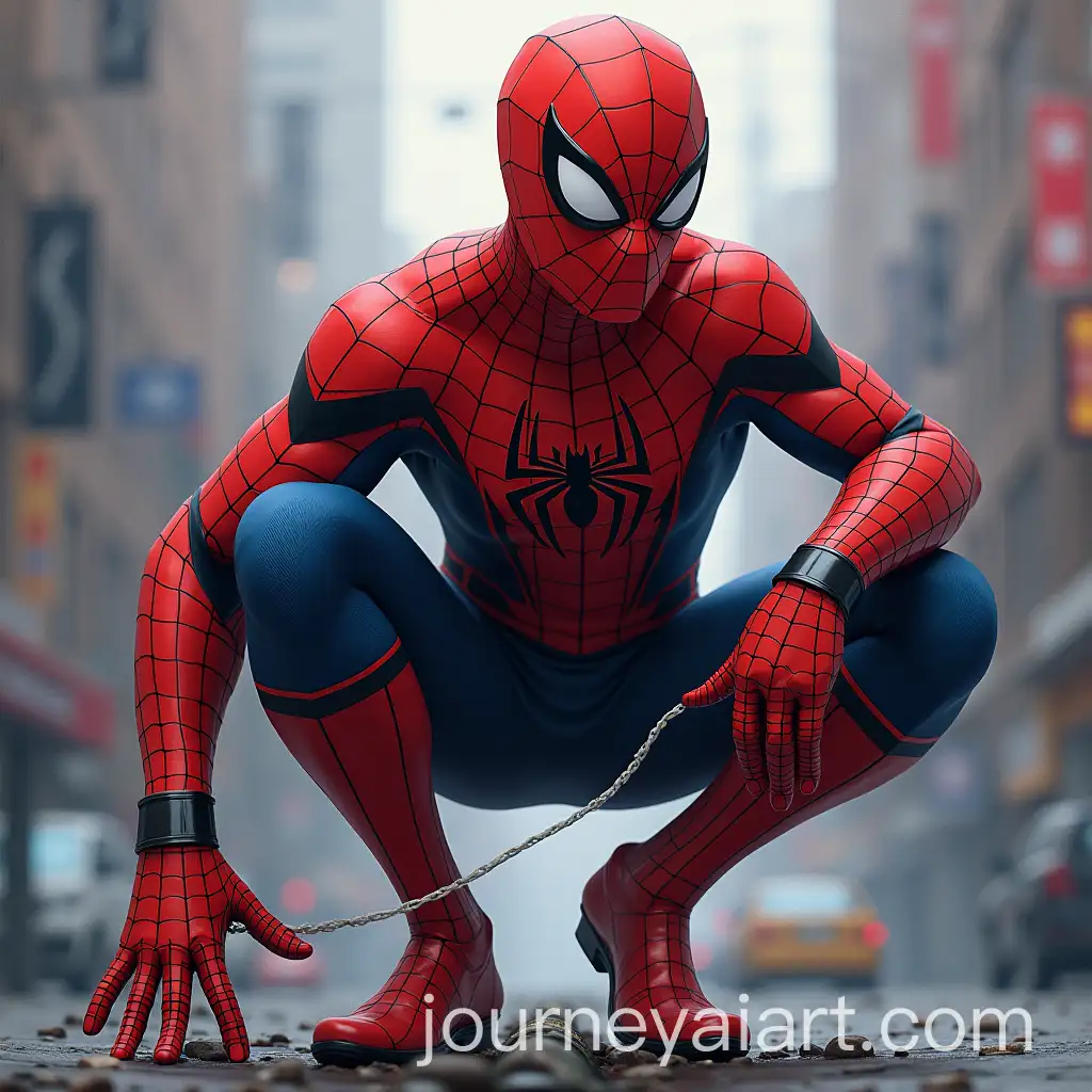 Dynamic-Spiderman-in-Action-with-Cityscape-Background
